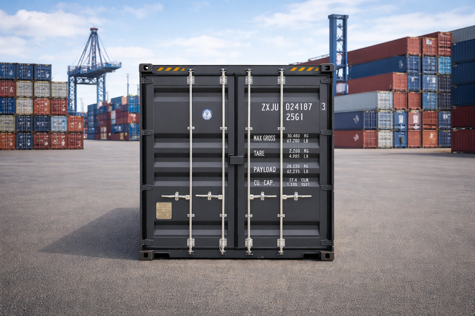 6 m 20ft HC zeecontainer – antraciet (RAL7016) - Afbeelding 2