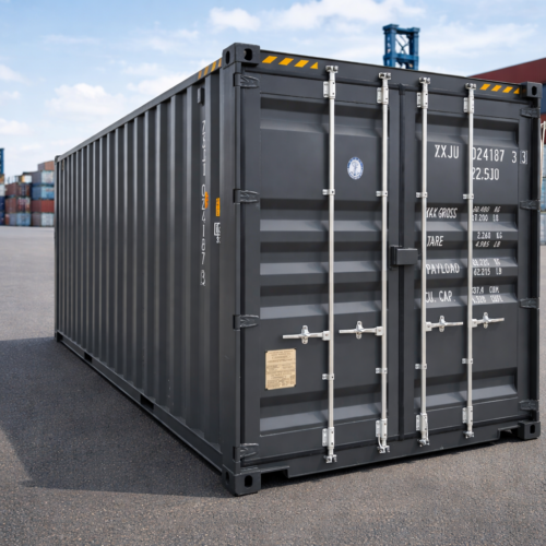 6 m 20ft HC zeecontainer – antraciet (RAL7016)