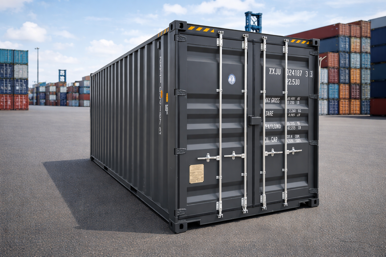 6 m 20ft HC zeecontainer – antraciet (RAL7016)