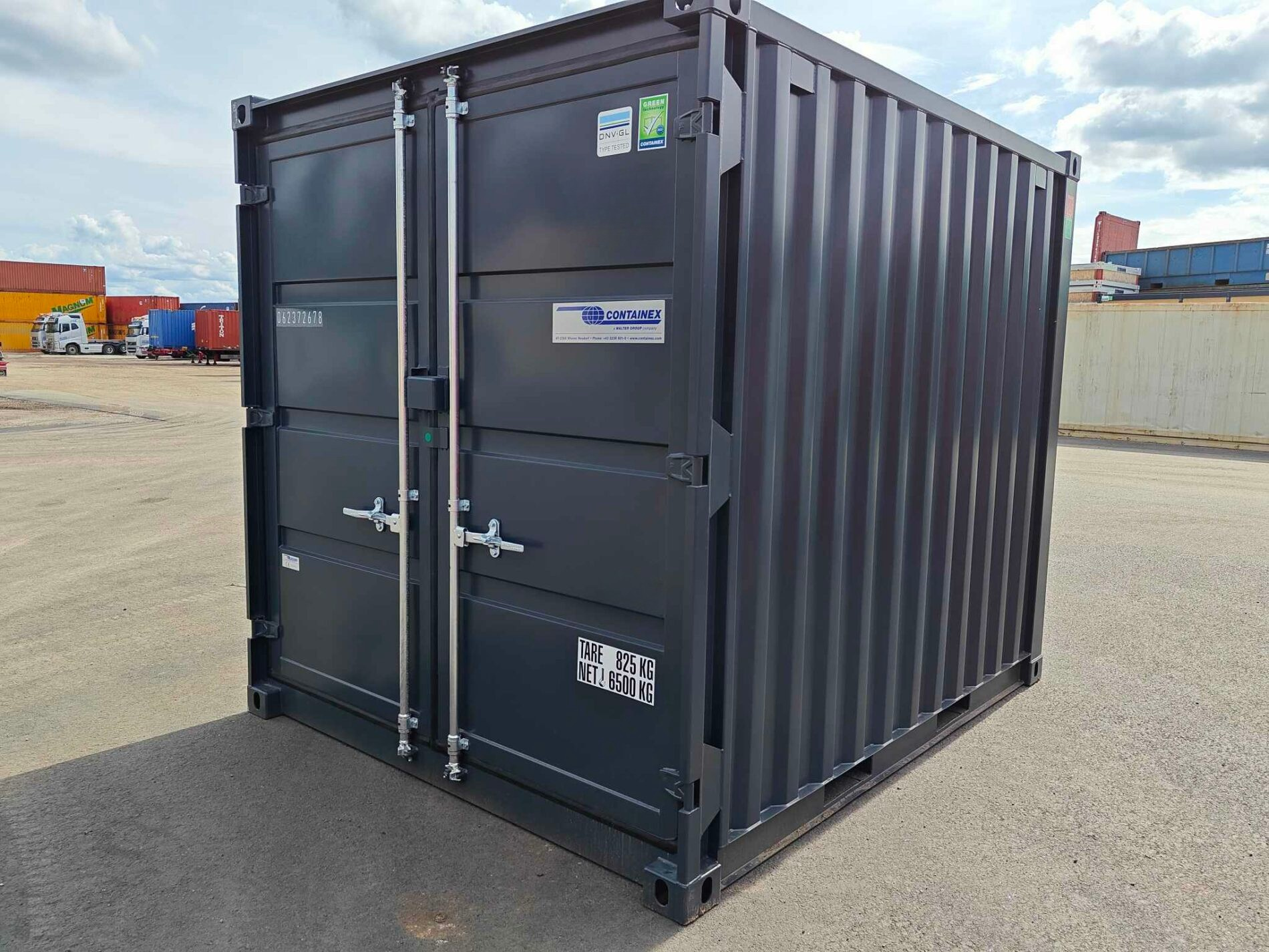 3m 10ft DC zeecontainer – Antraciet (RAL7016)