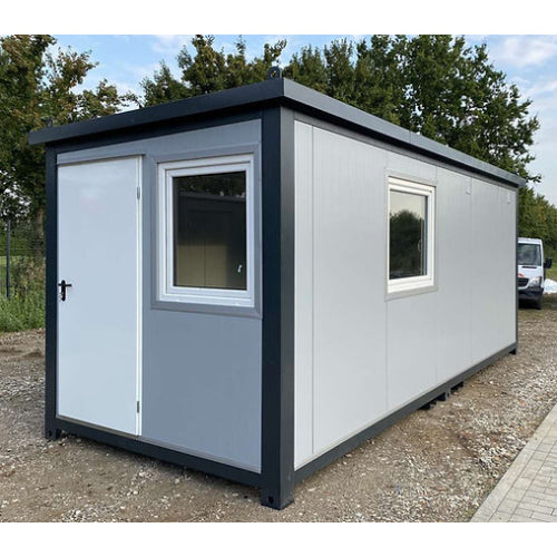 Kantoorcontainer 6,00 x 2,40 m met toilet, douche en keuken